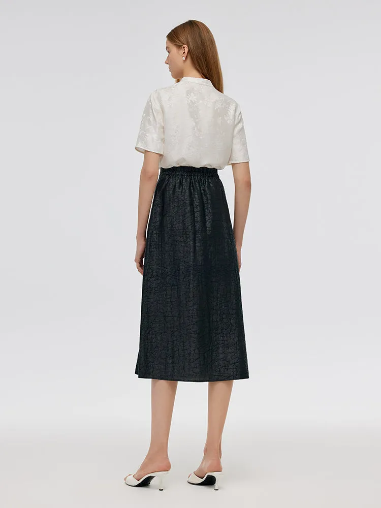 18 Momme Xiang Yun Silk Women Midi Skirt