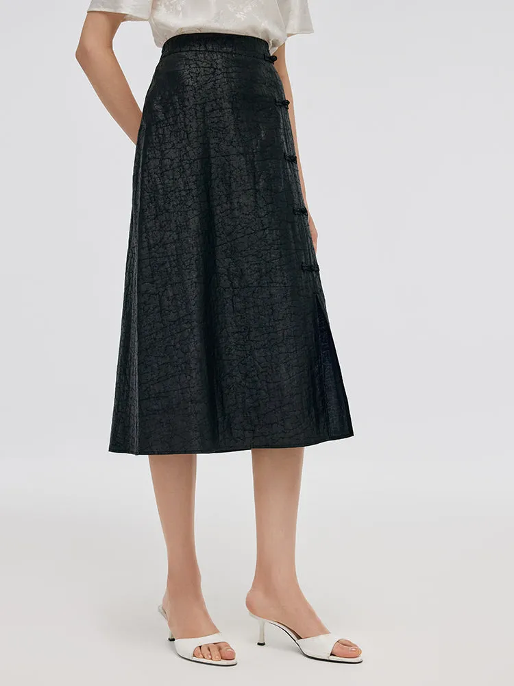 18 Momme Xiang Yun Silk Women Midi Skirt