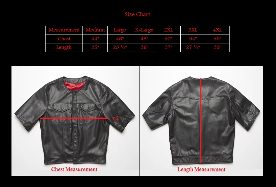 415 Leather 3/4 Sleeve Vest/Jacket