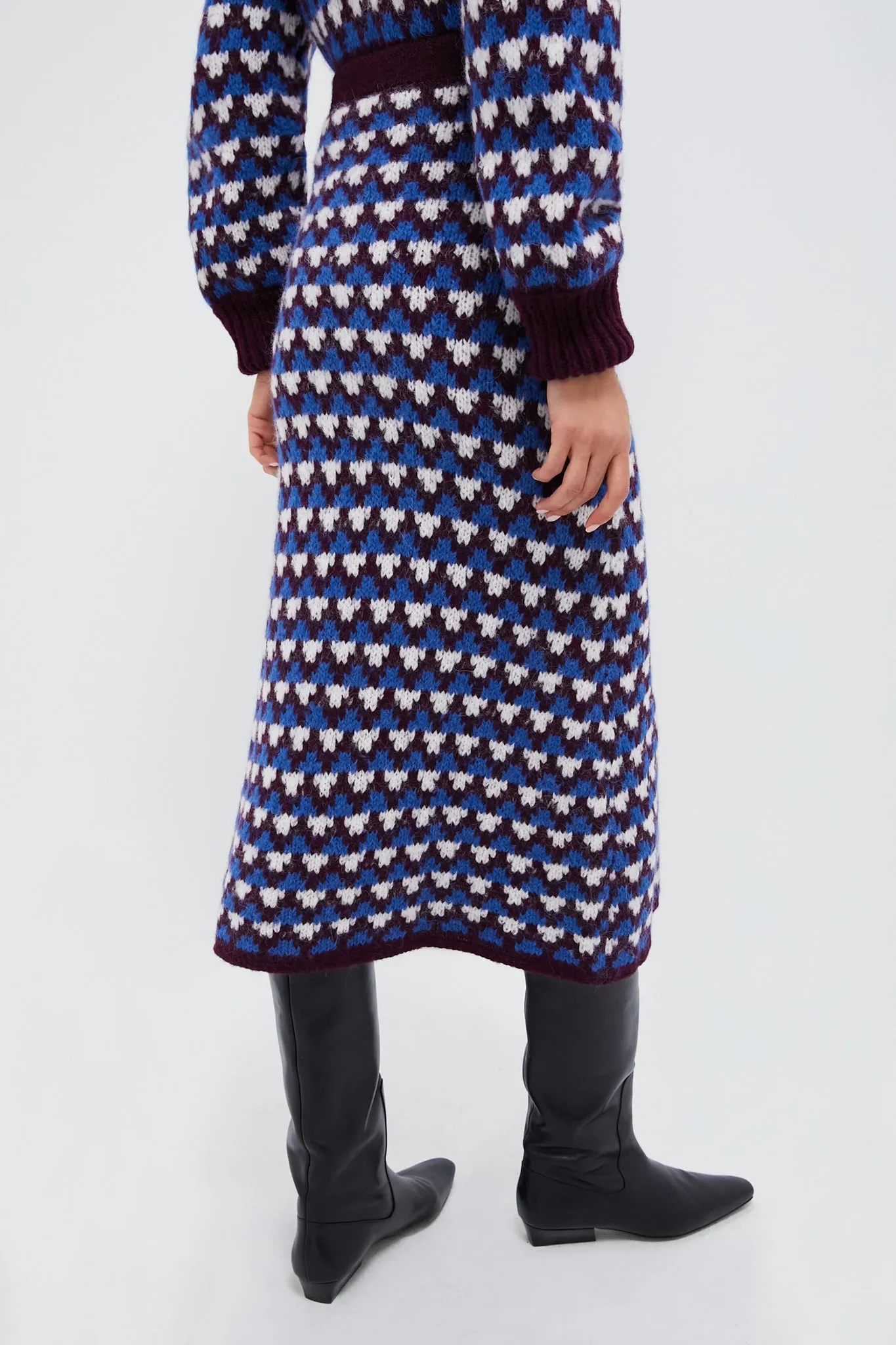 Burgundy and Blue Nuna Skirt