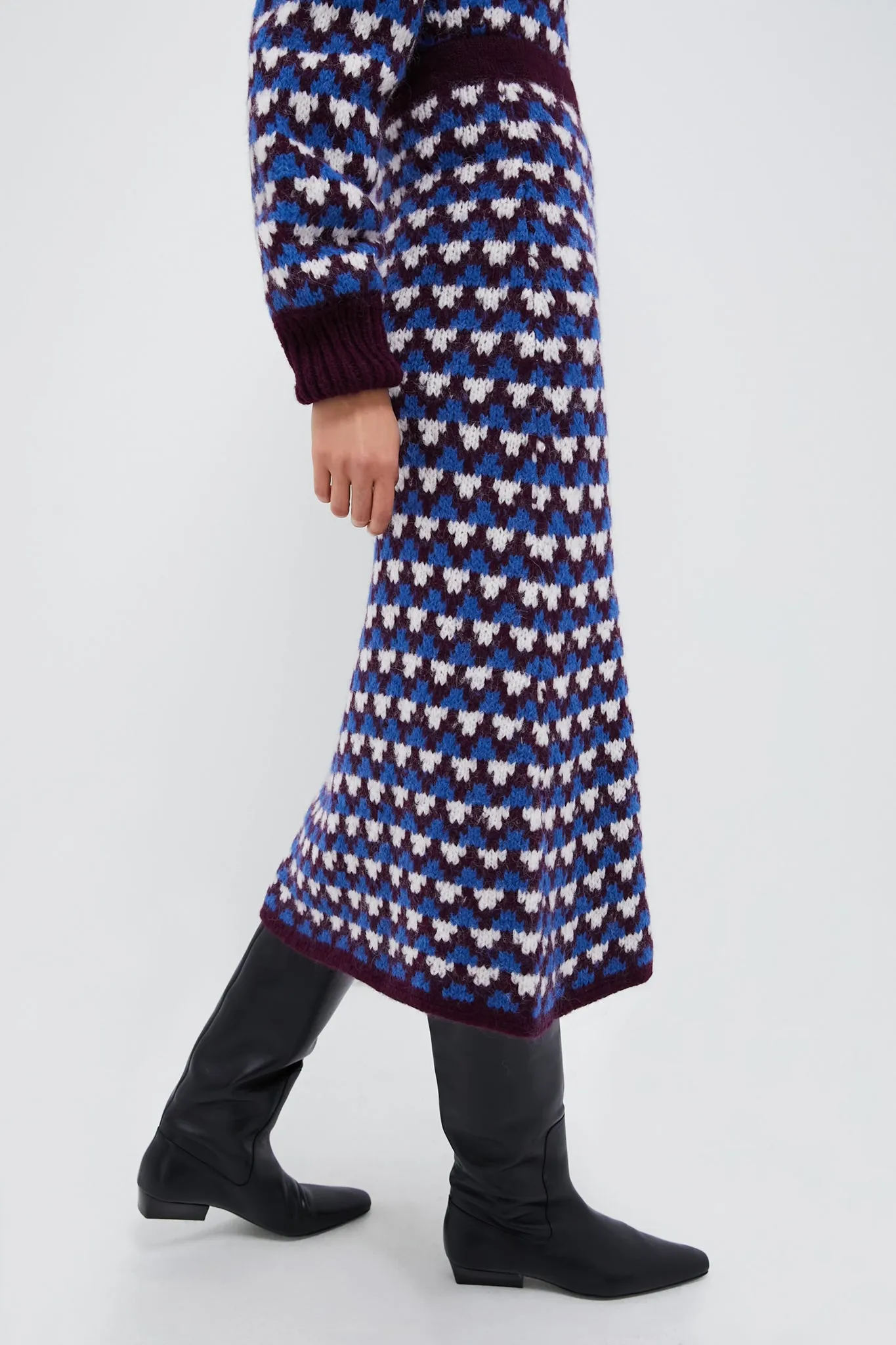 Burgundy and Blue Nuna Skirt