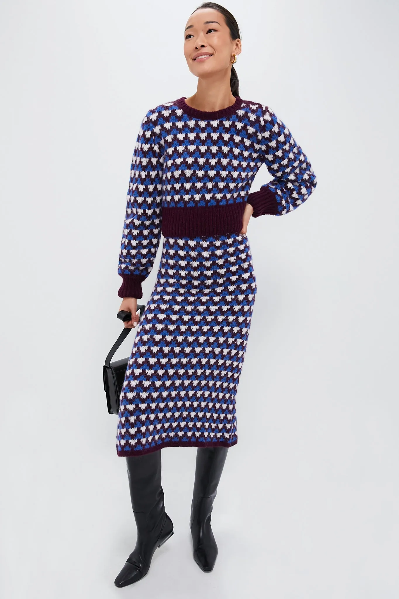 Burgundy and Blue Nuna Skirt