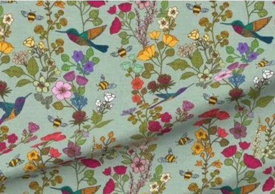 Butterfly Baby Blanket,Hummingbird Floral Swaddle   Hat or Band,Chinoiserie flower garden,Botanicals,Pollinators,Nature Baby Blanket,