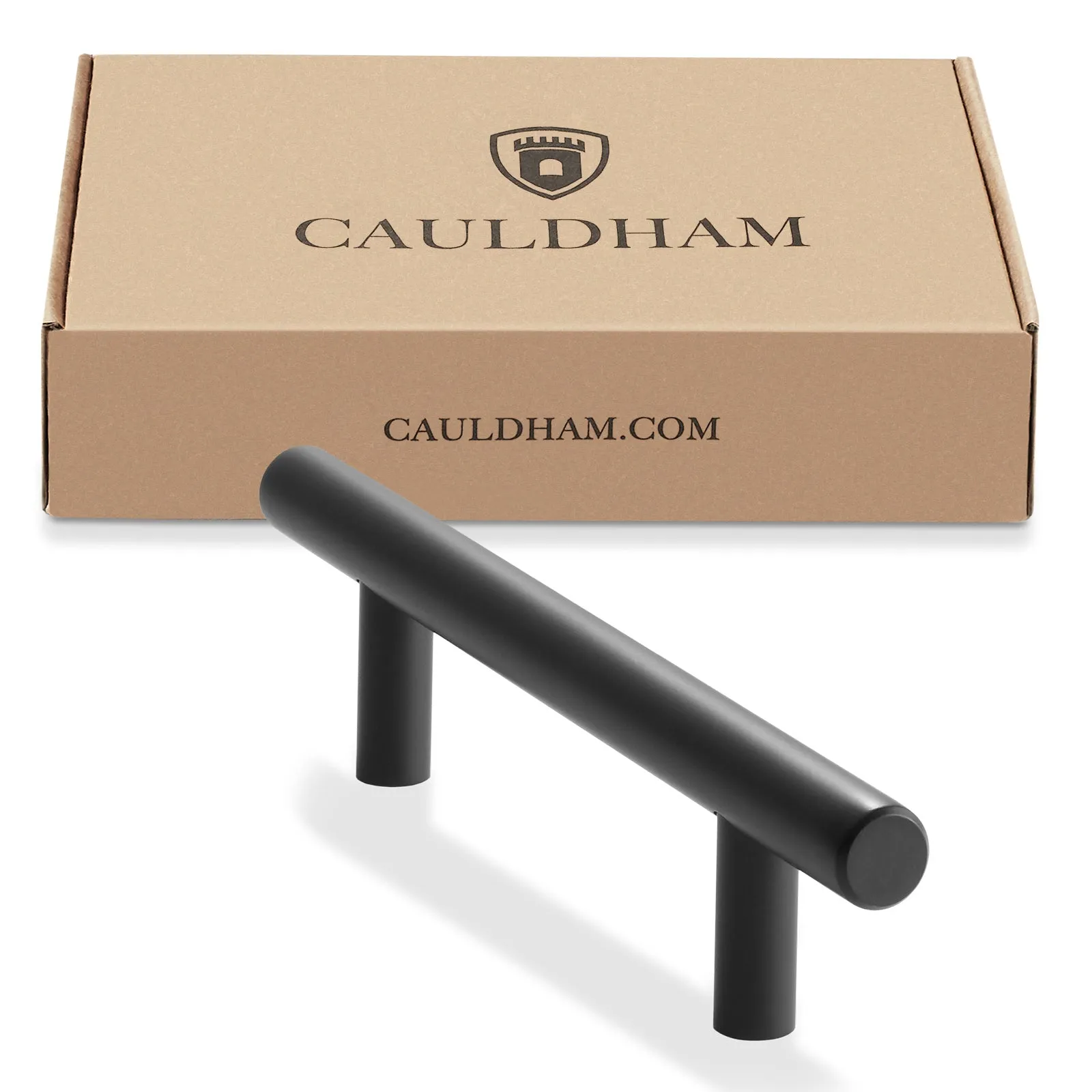 Cabinet Pull Matte Black (3-3/4" Hole Centers) - 10 Pack- Cauldham
