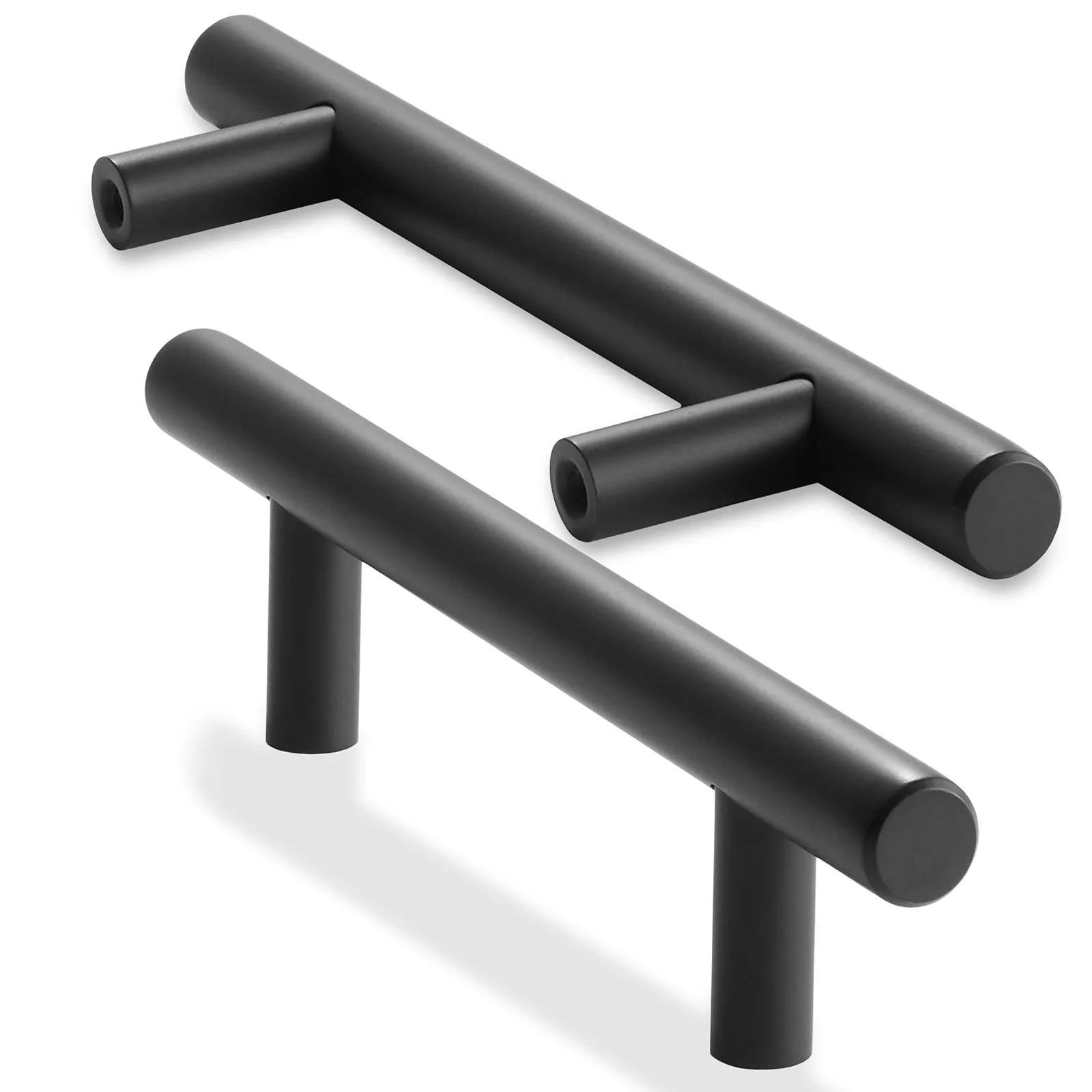Cabinet Pull Matte Black (3-3/4" Hole Centers) - 10 Pack- Cauldham