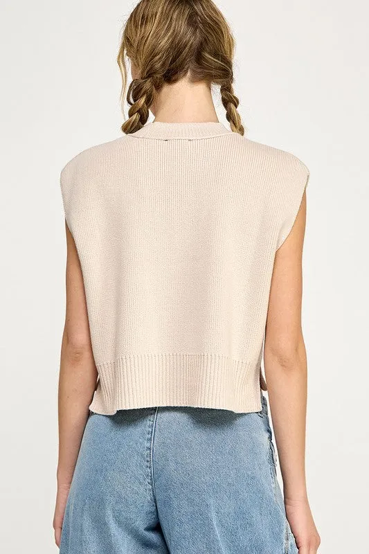 Classic Crew Sweater Vest Tank (natural)