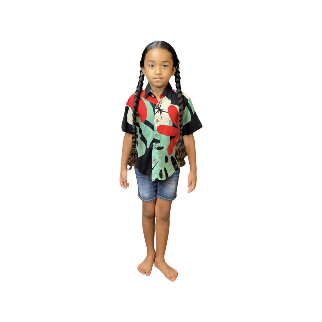 Coradorables BOYS Mod Aloha Black S/S "Kalani" Aloha Shirt