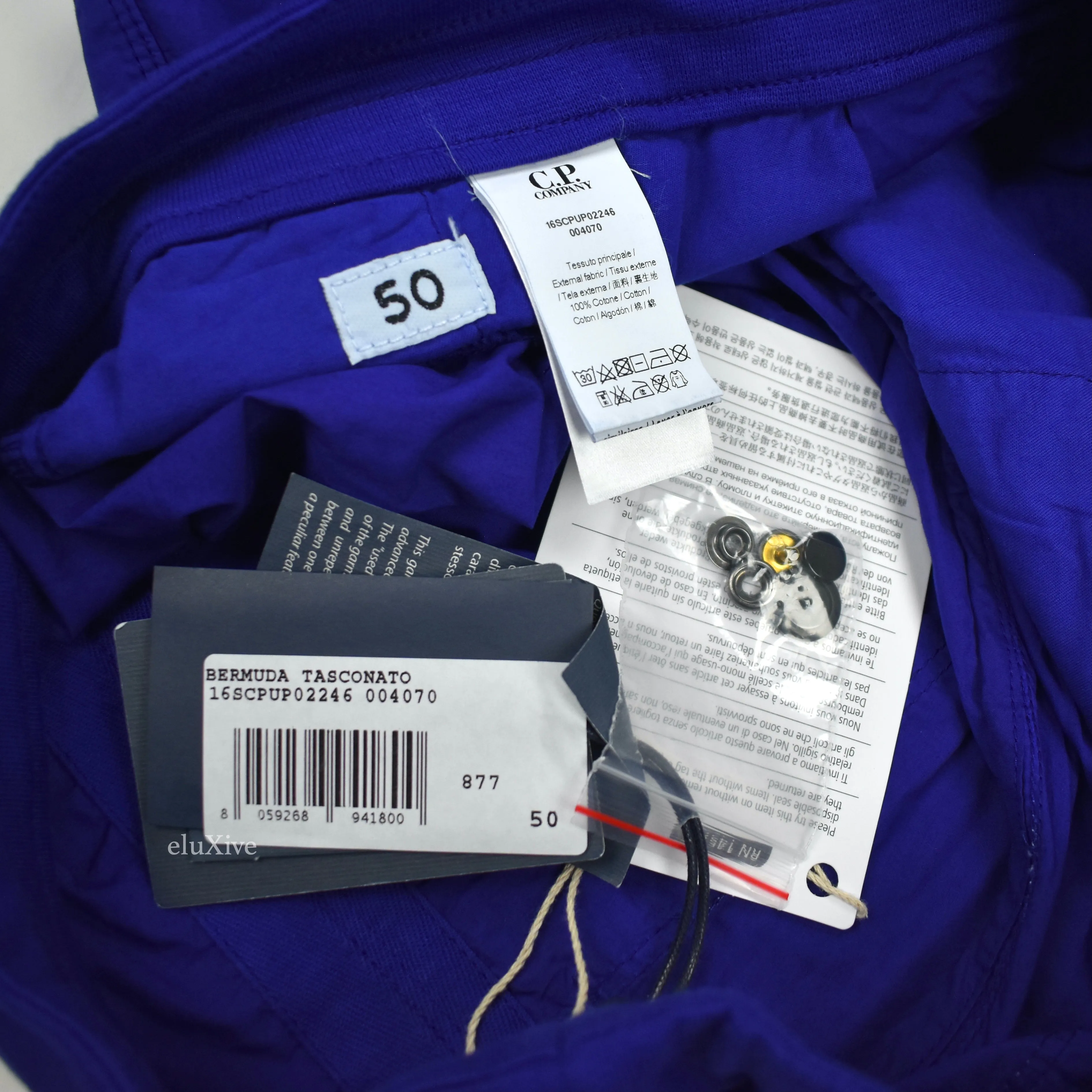 C.P. Company - Royal Blue Lightweight Cotton Shorts