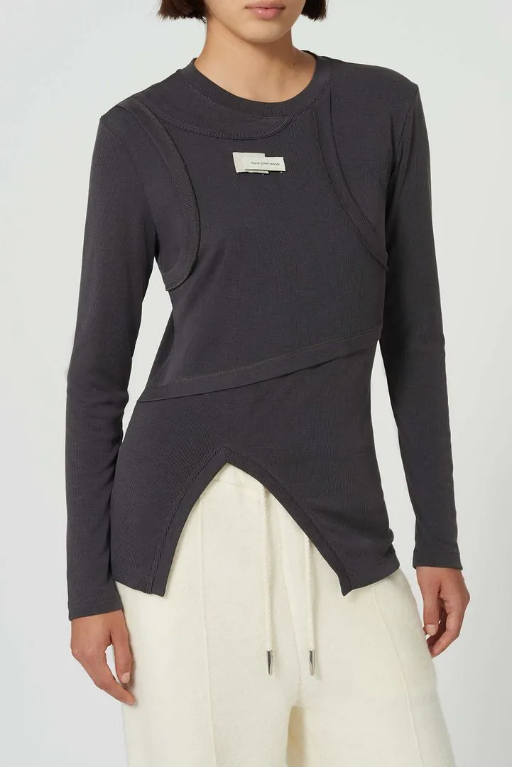 Double Panel Long Sleeve T-Shirt