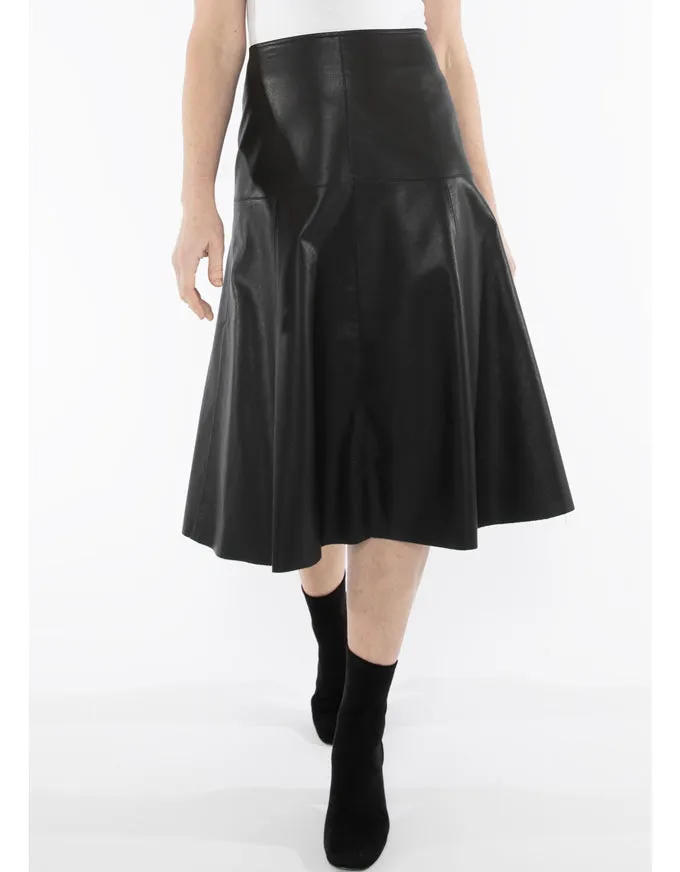 Faux Leather Skirt Black