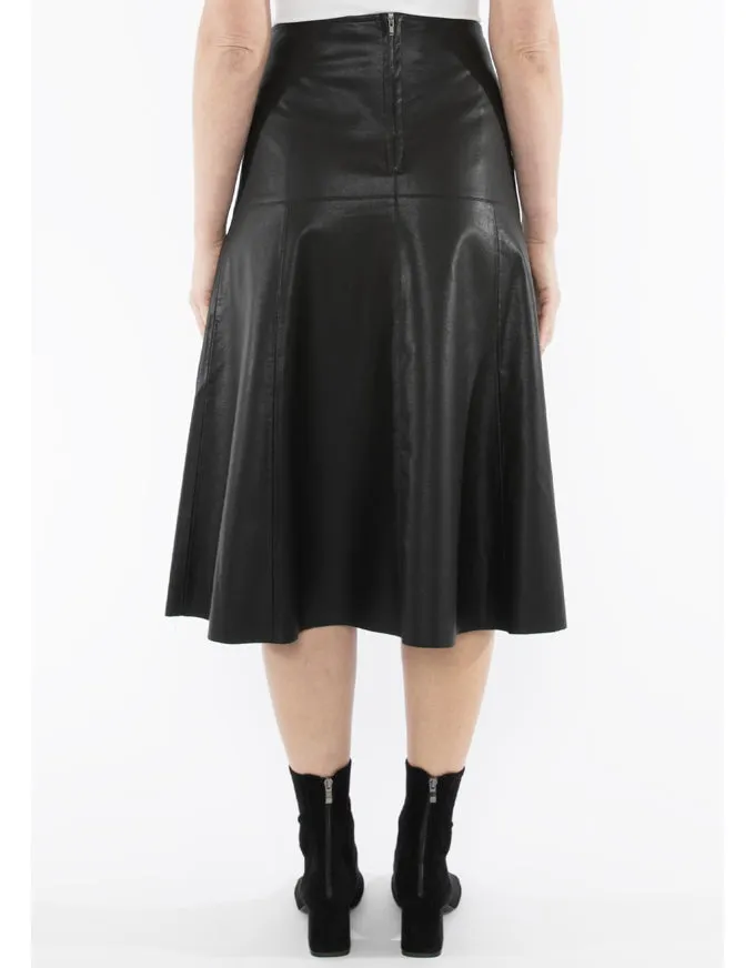 Faux Leather Skirt Black