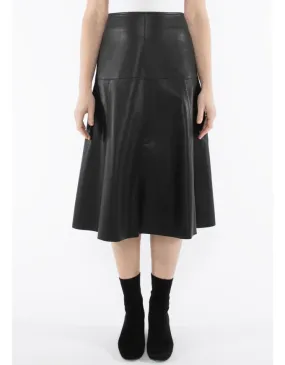 Faux Leather Skirt Black