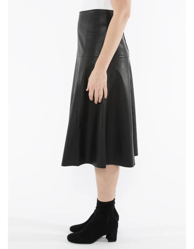 Faux Leather Skirt Black