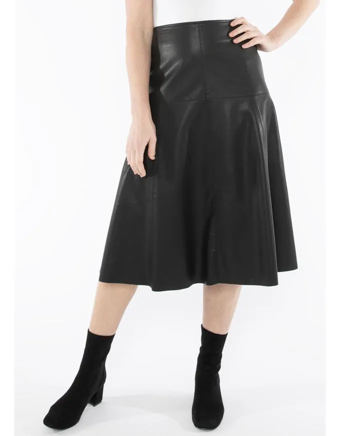 Faux Leather Skirt Black