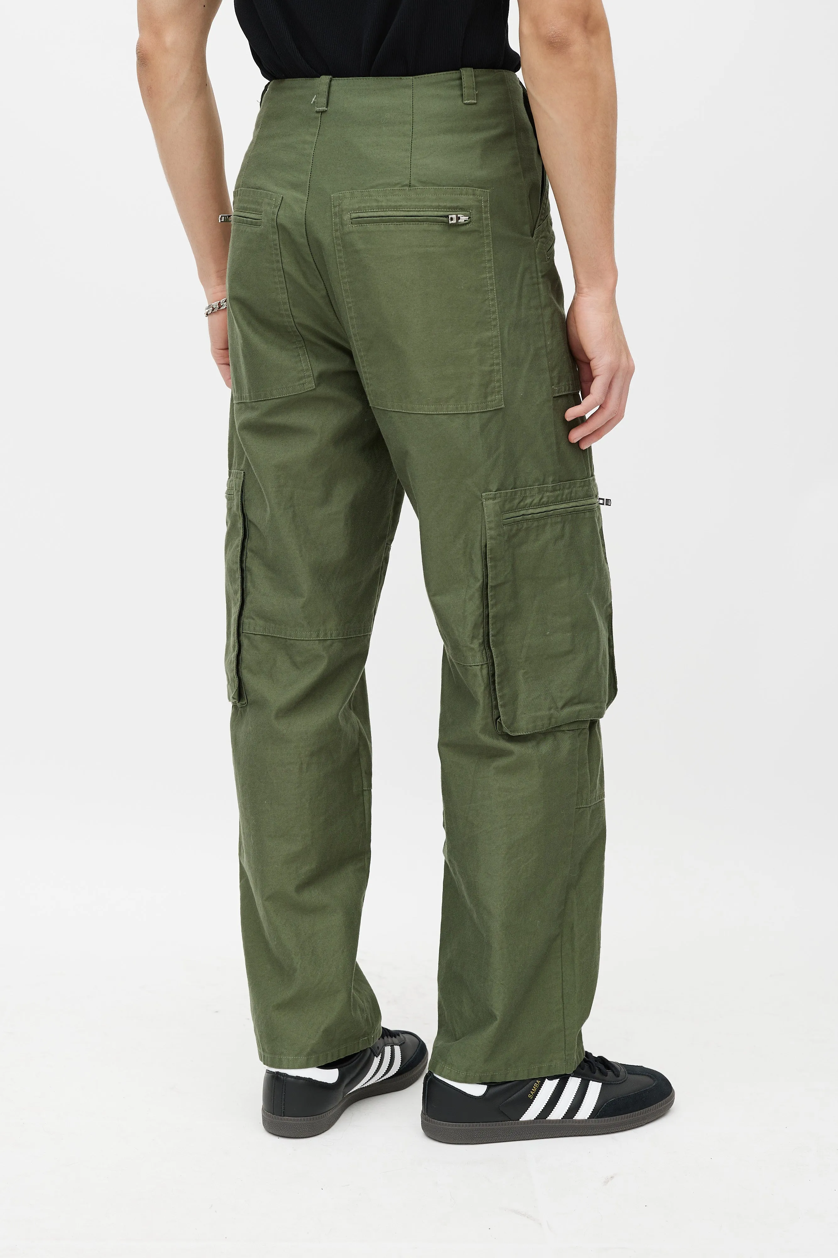 Green Cargo Zip Pant