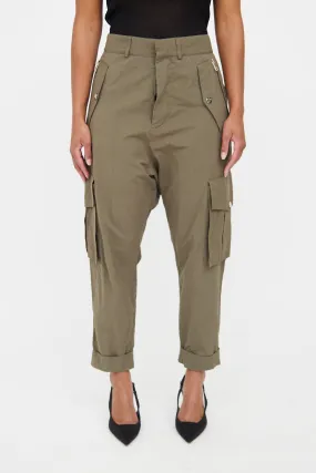 Green Tapered Cargo Pant