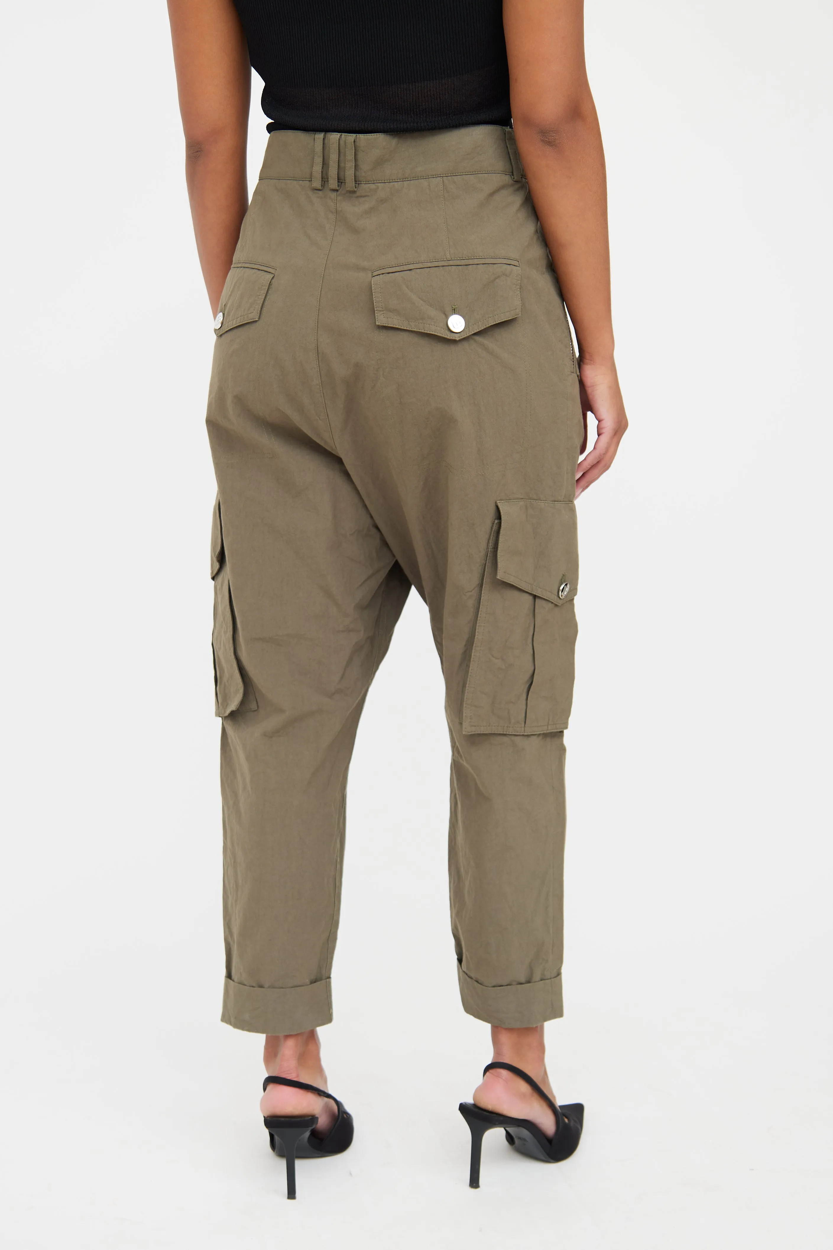 Green Tapered Cargo Pant