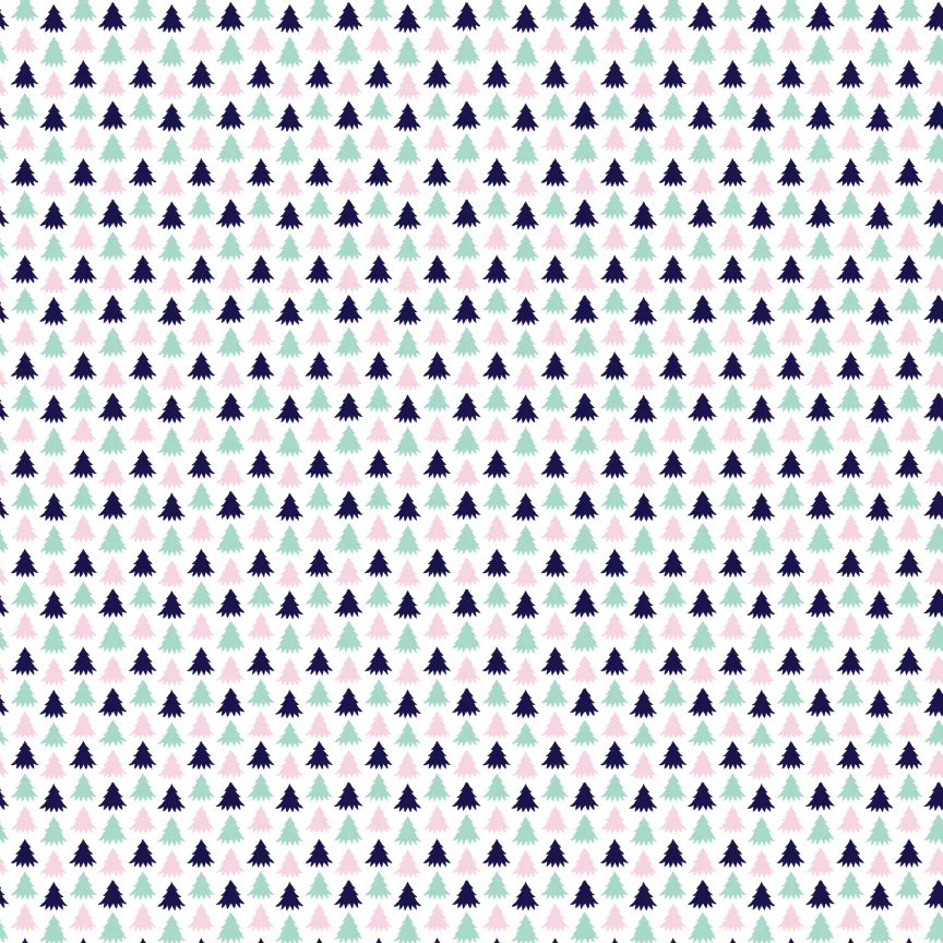 Itty Bitty Preppy Christmas Trees Pattern Acrylic Sheets