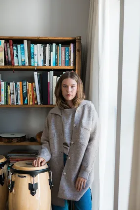 Lyla & Luxe - Stanley - Boucle jacket with double pocket in oatmeal