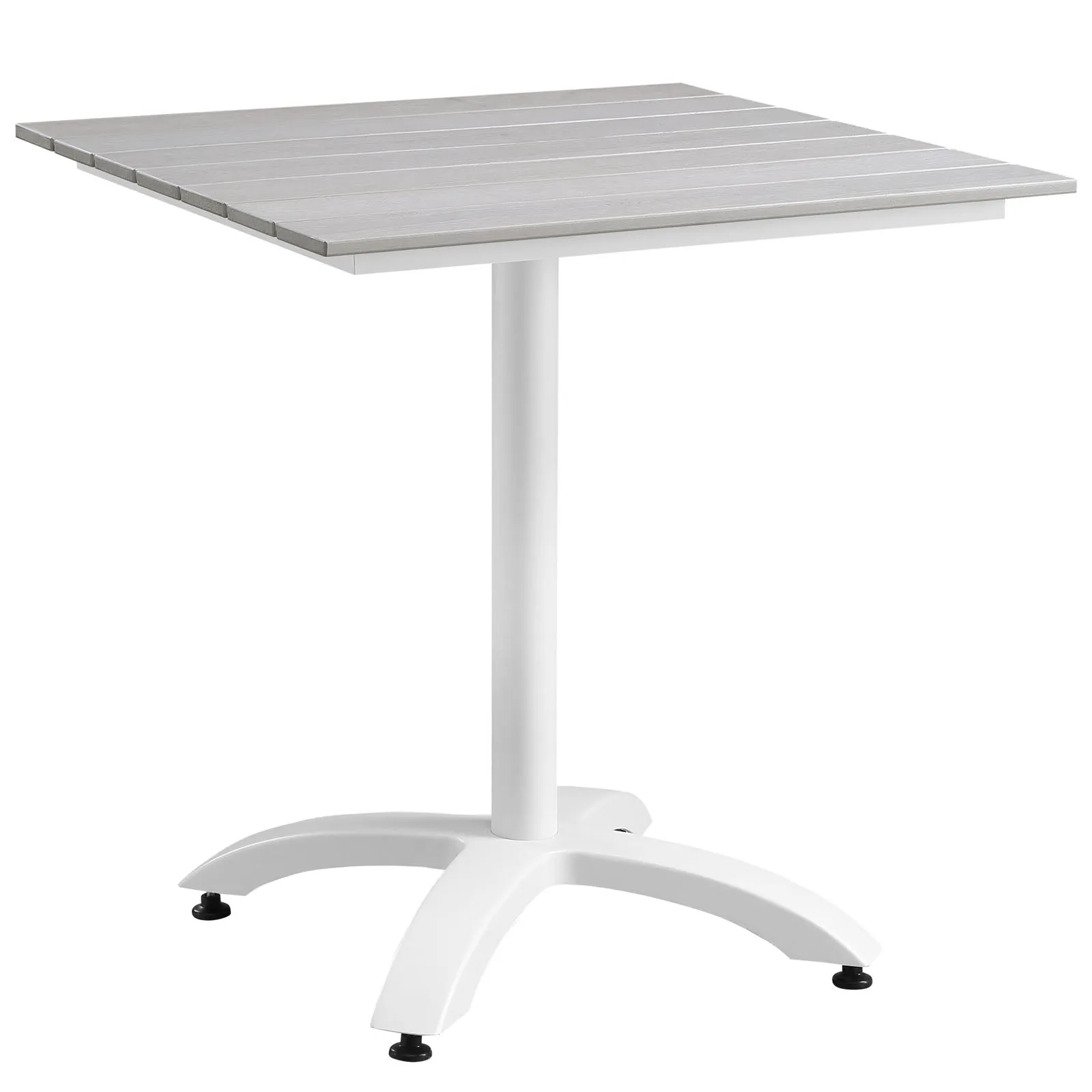 Maine 3 Piece Outdoor Patio Dining Set White Light Gray EEI-1759-WHI-LGR-SET