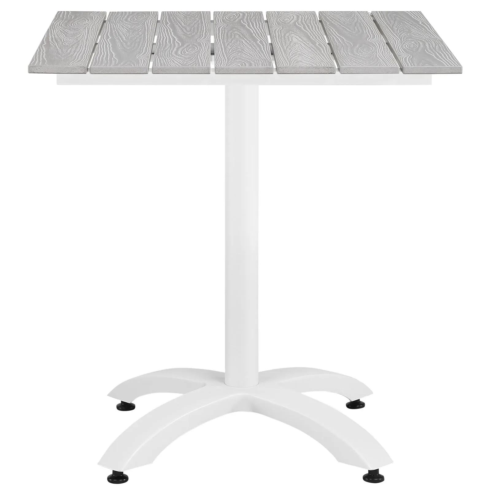 Maine 3 Piece Outdoor Patio Dining Set White Light Gray EEI-1759-WHI-LGR-SET