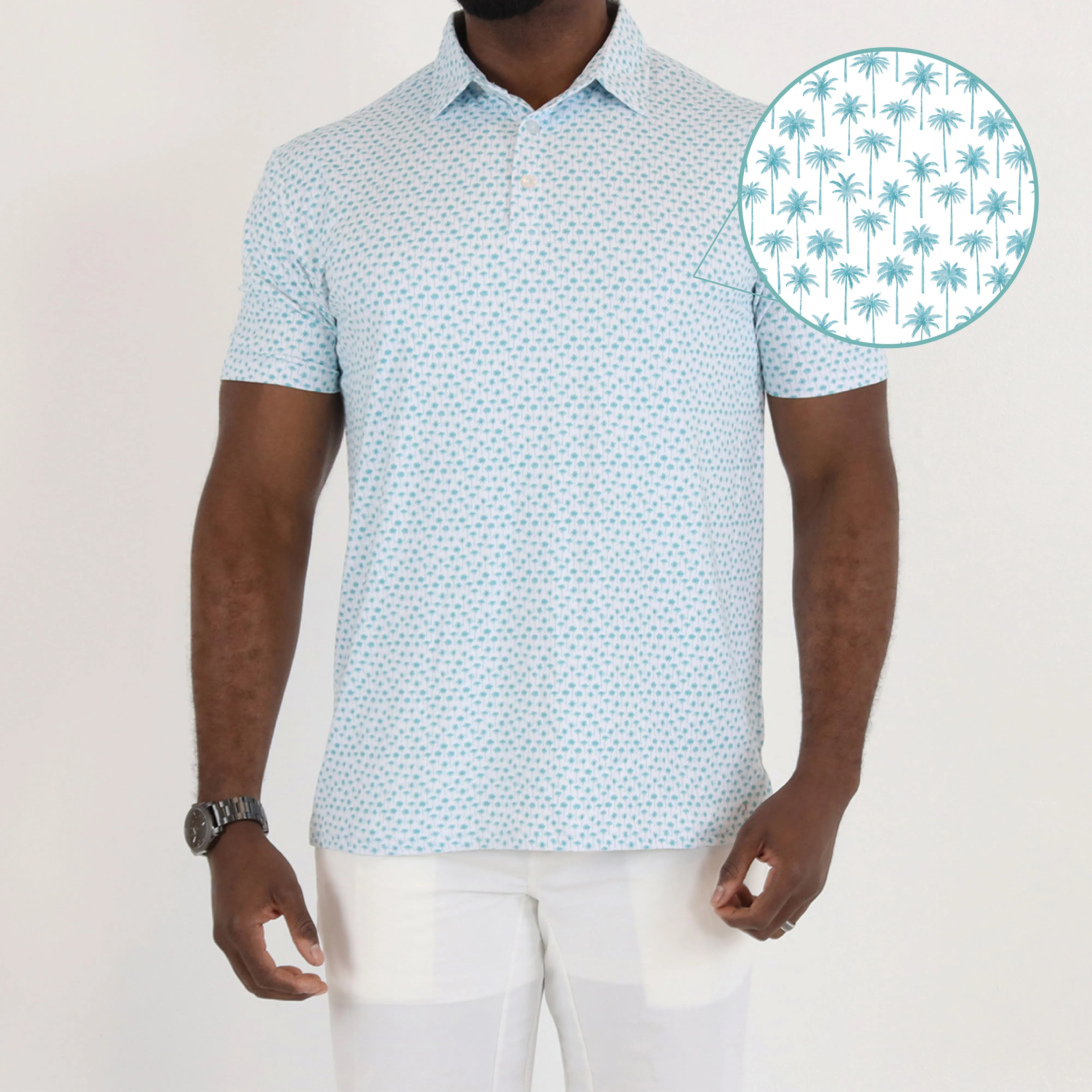 Malu Polo - White/Coastal Shade