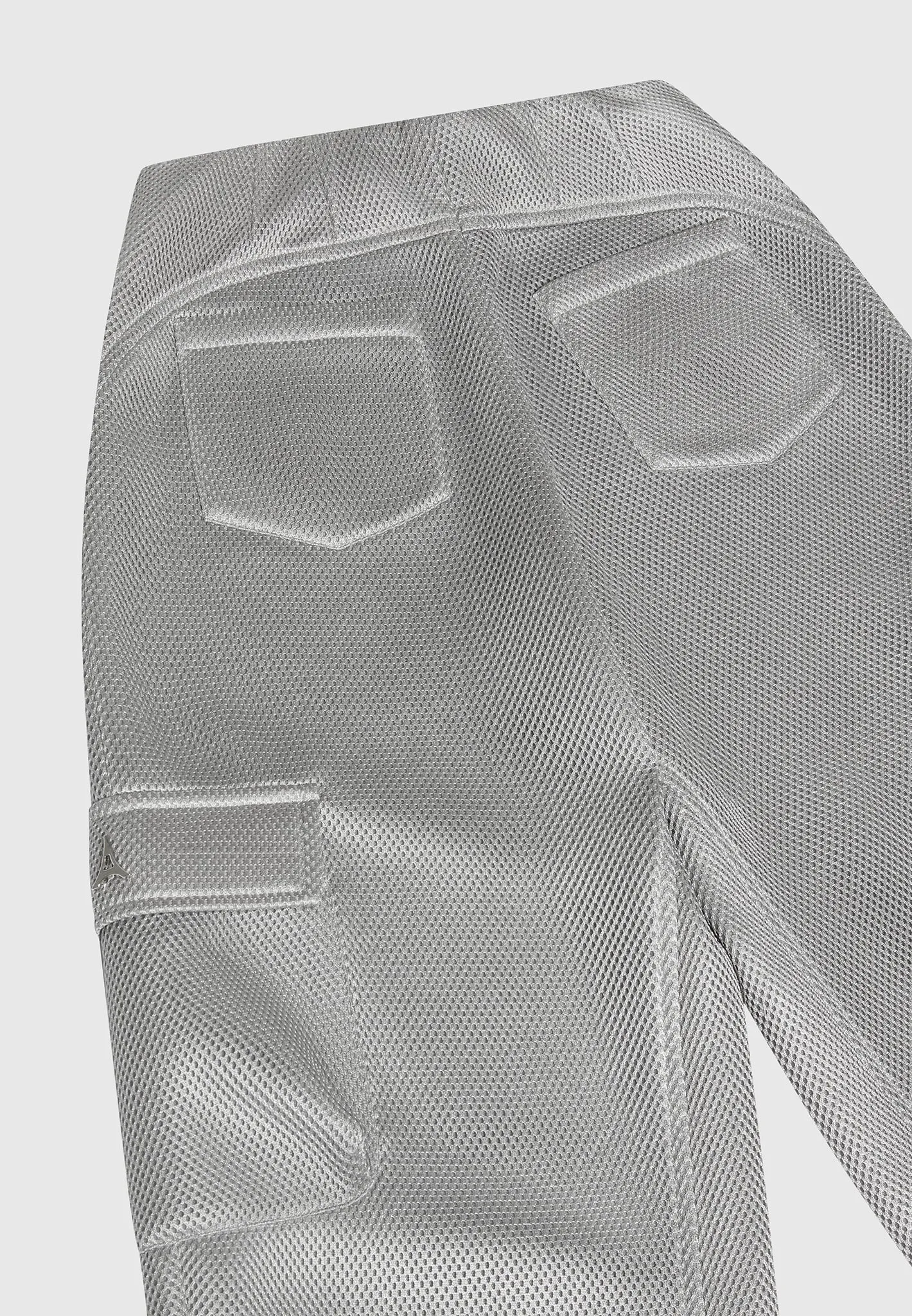 Mesh Cargo Pants - Silver