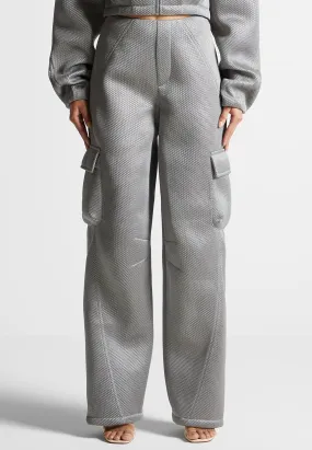 Mesh Cargo Pants - Silver