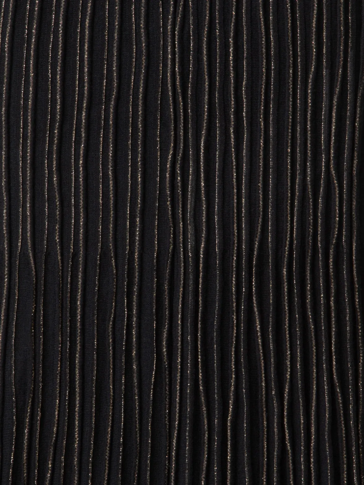 Midi Knit Skirt with and Golden Lurex Stripes