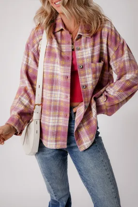 Plaid Chest Pocket Shacket