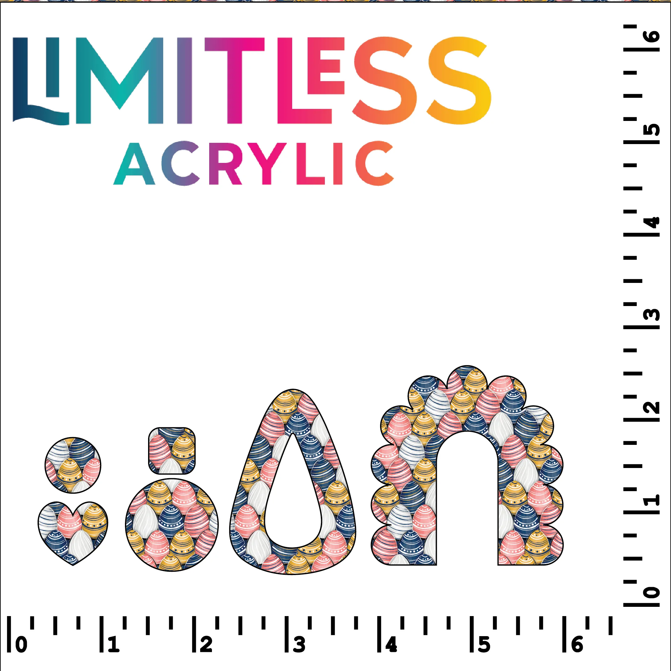 Preppy Eggs Pattern Acrylic Sheets
