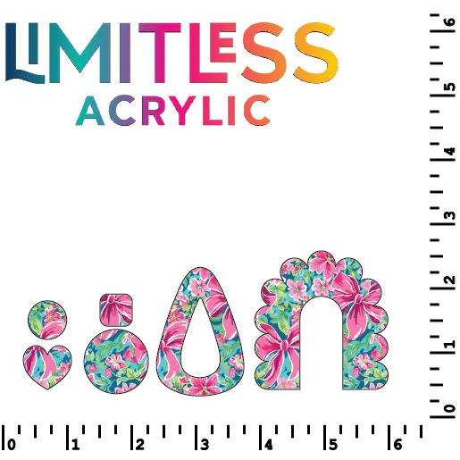 Preppy Floral Bows Pattern Acrylic Sheets
