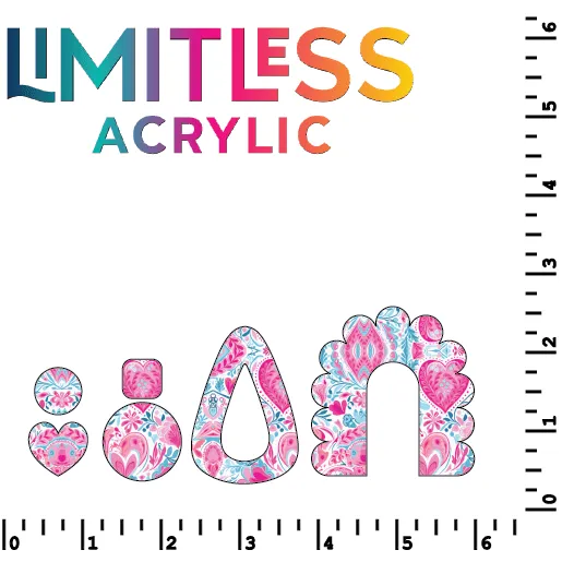 Preppy Hearts 1 Pattern Acrylic Sheets