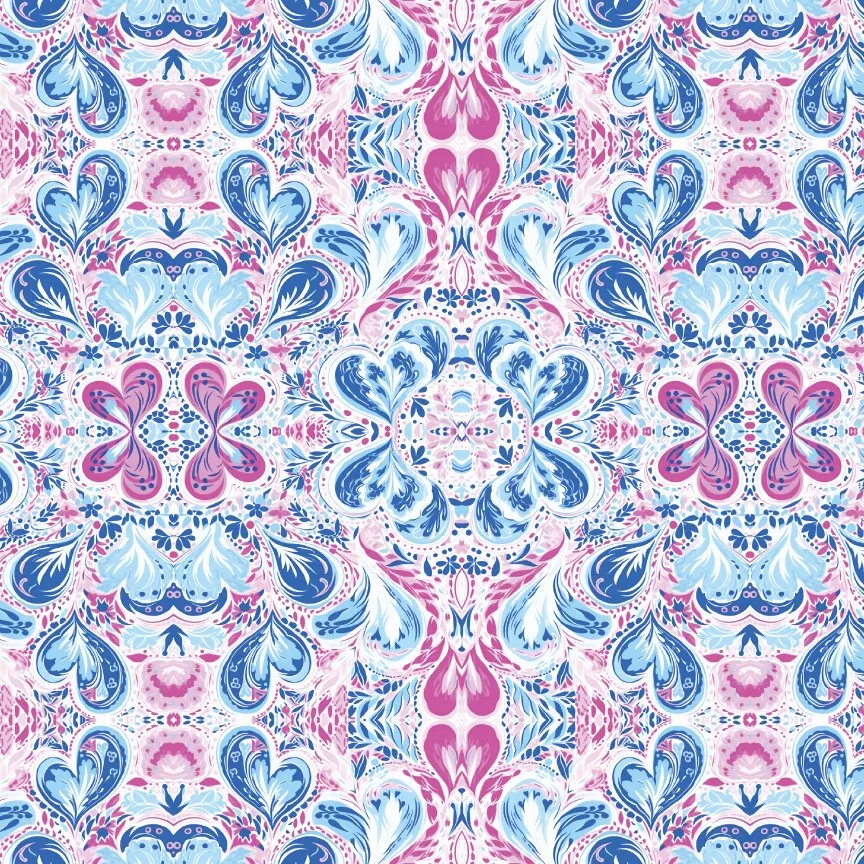 Preppy Hearts 2 Pattern Acrylic Sheets