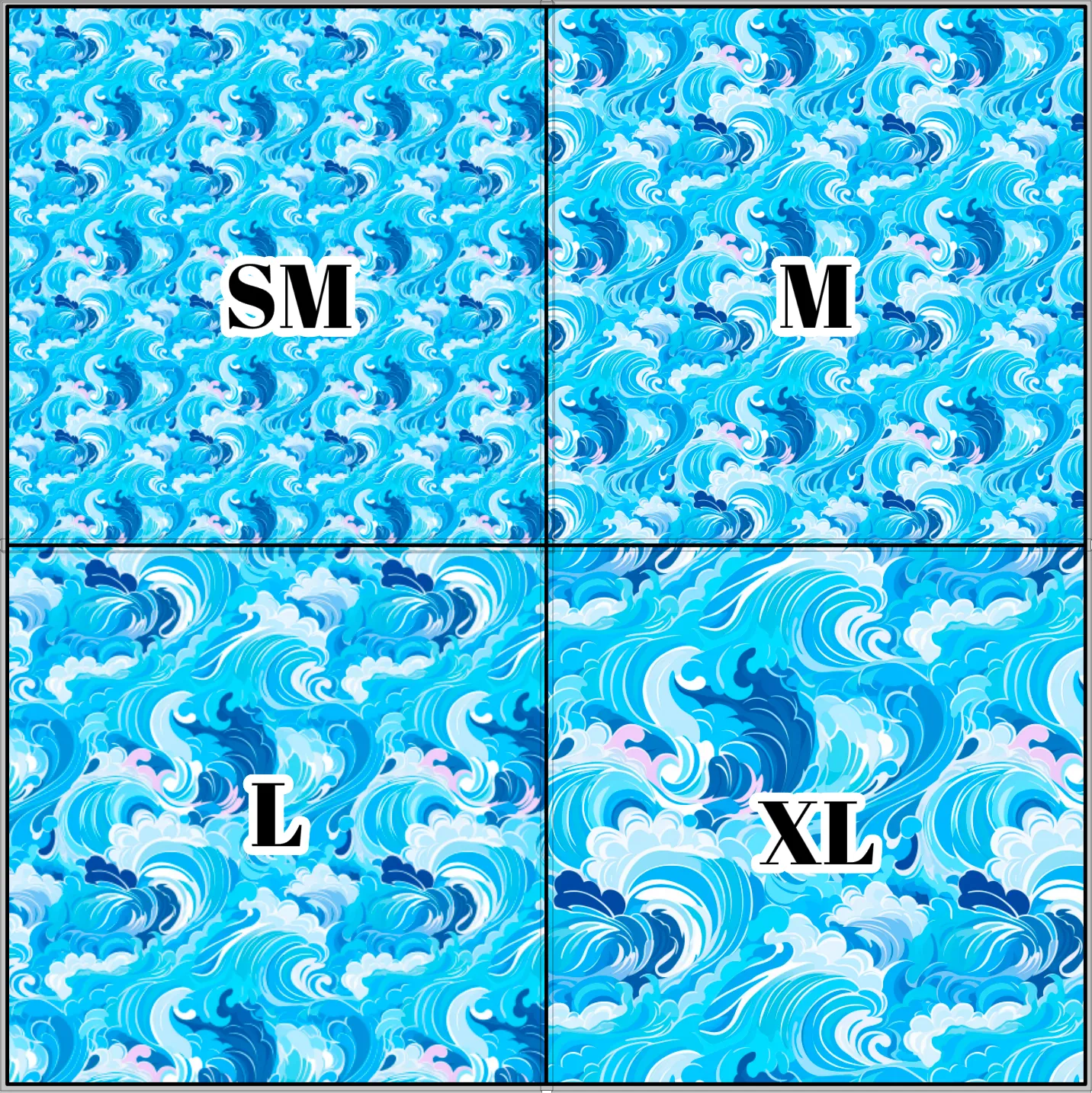 Printed Vinyl & HTV Preppy Beach House K Pattern 12 x 12 inch sheet
