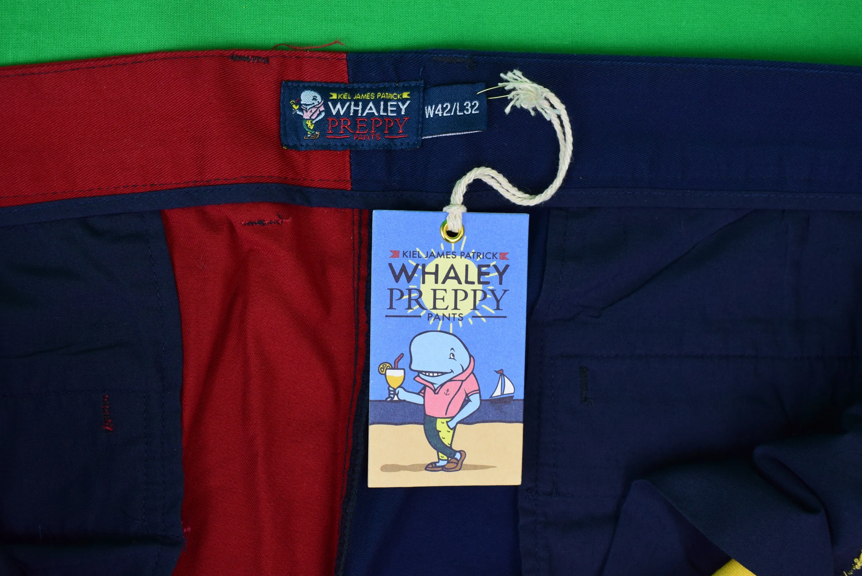 "Kiel James Patrick Whaley Preppy Joker Patch Panel Chino Pants" Sz 42 x 32 (New w/ KJP Tag & Box) (SOLD)