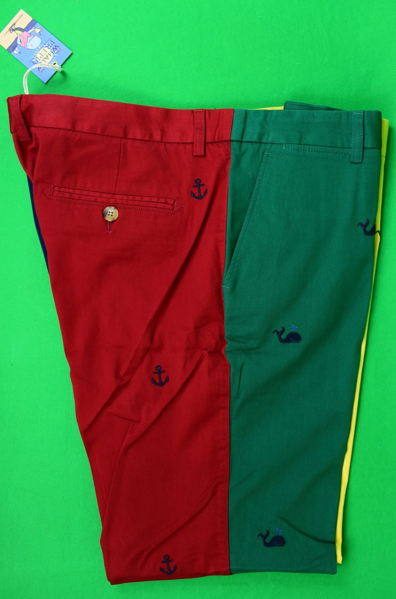 "Kiel James Patrick Whaley Preppy Joker Patch Panel Chino Pants" Sz 42 x 32 (New w/ KJP Tag & Box) (SOLD)