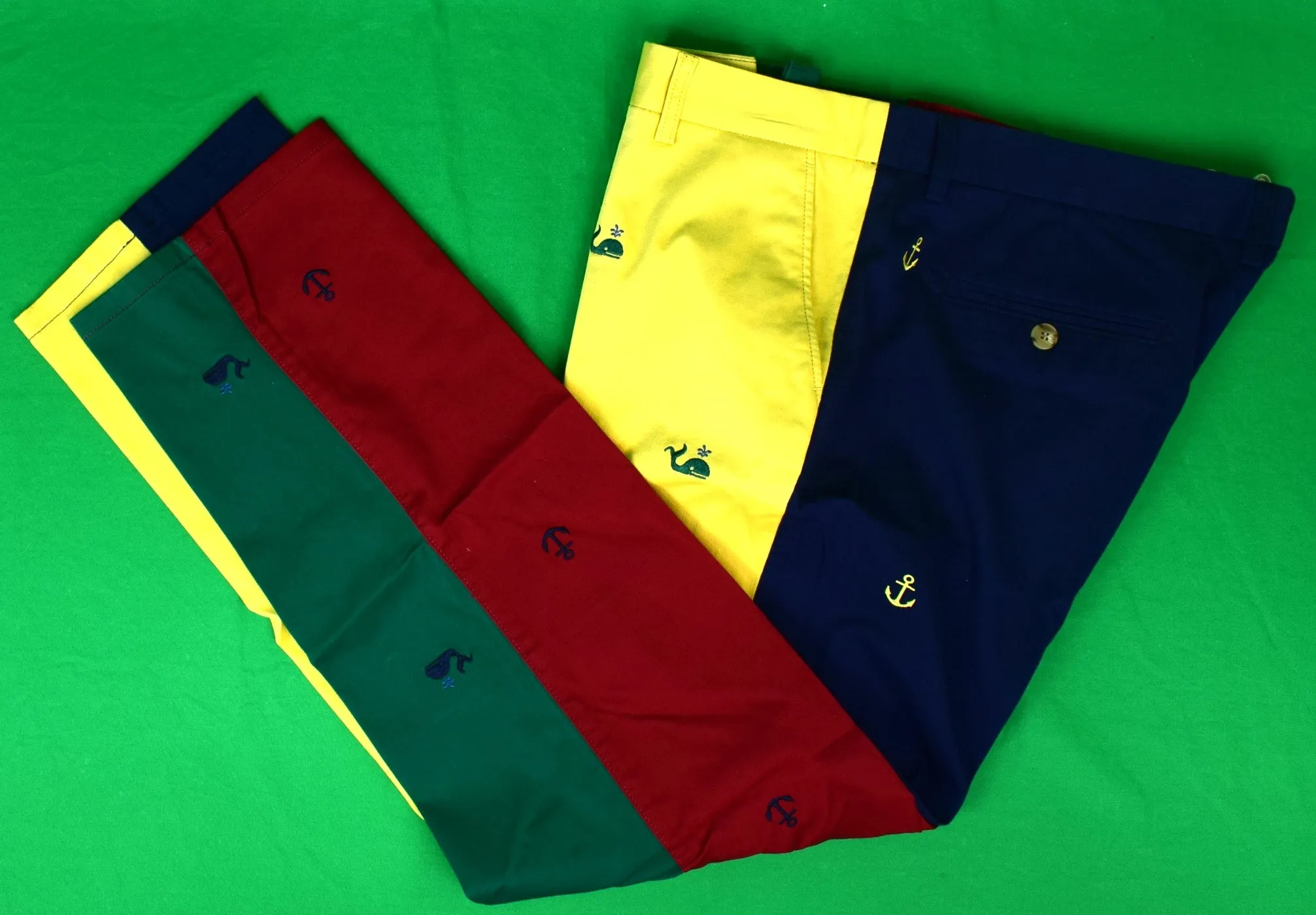 "Kiel James Patrick Whaley Preppy Joker Patch Panel Chino Pants" Sz 42 x 32 (New w/ KJP Tag & Box) (SOLD)