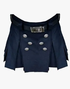 Short-length cargo utility kilt for women