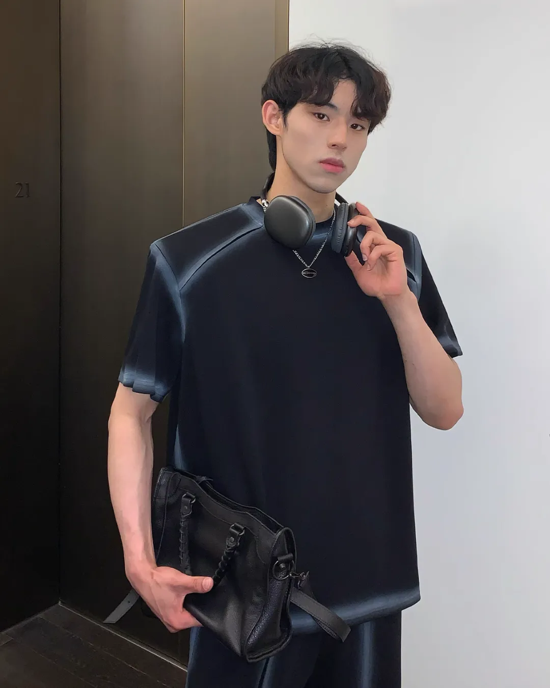 Shoulder Pad T-Shirt / Wide Pants CBJ0079