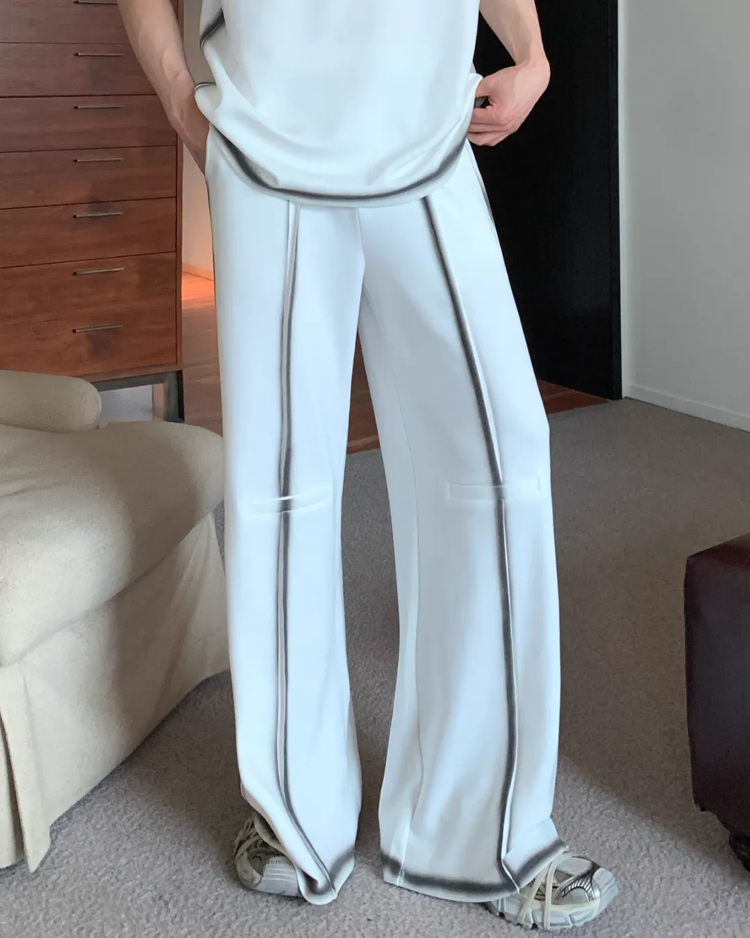 Shoulder Pad T-Shirt / Wide Pants CBJ0079