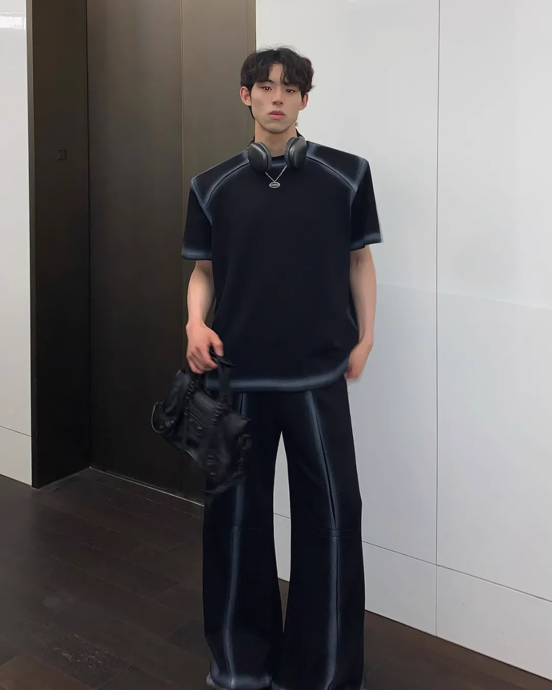 Shoulder Pad T-Shirt / Wide Pants CBJ0079