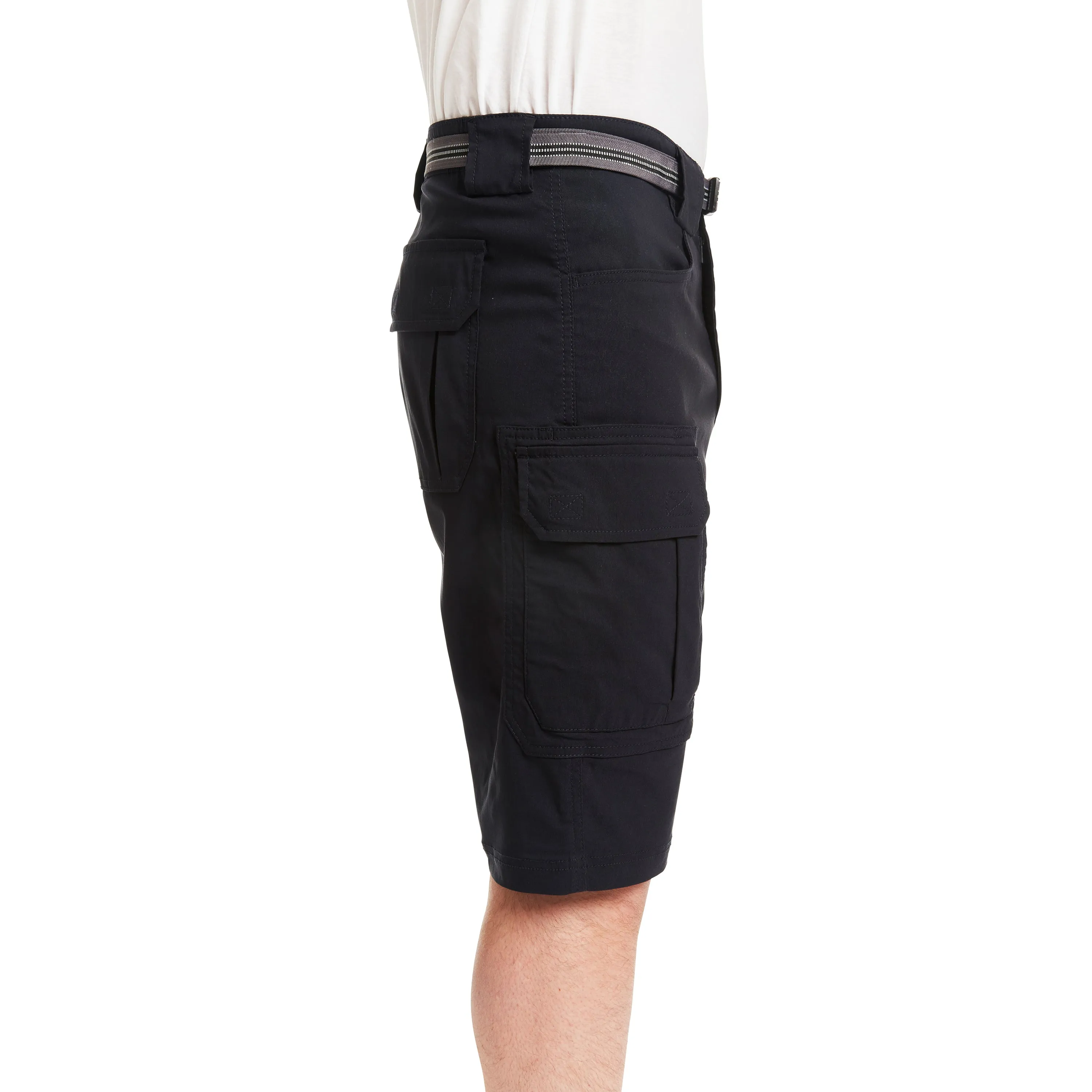 SMITH'S-STRETCH NYLON/SPANDEX BELTED CARGO SHORT