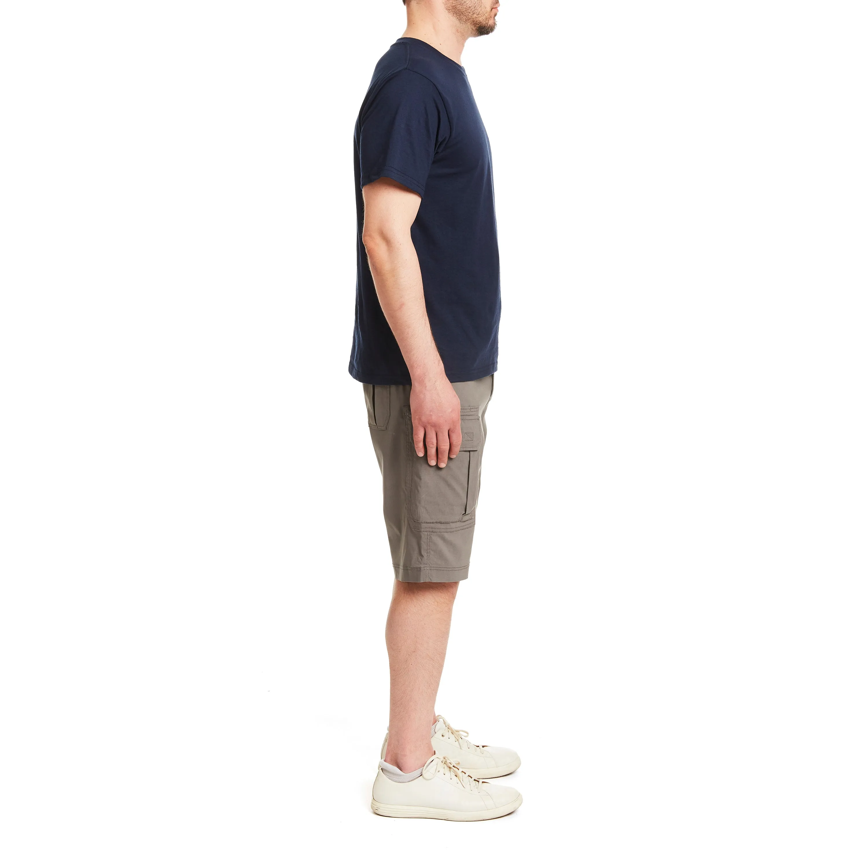 SMITH'S-STRETCH NYLON/SPANDEX BELTED CARGO SHORT