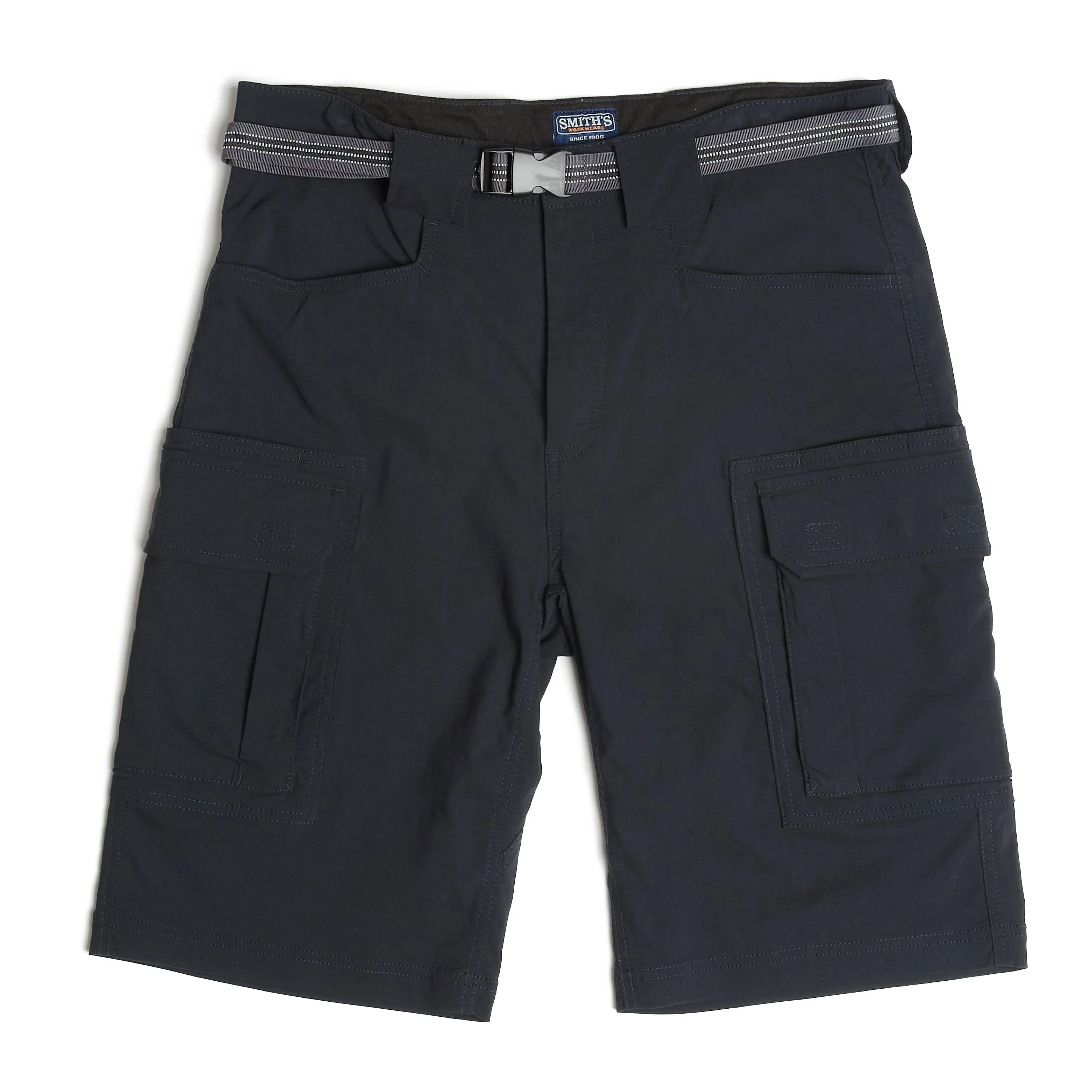 SMITH'S-STRETCH NYLON/SPANDEX BELTED CARGO SHORT