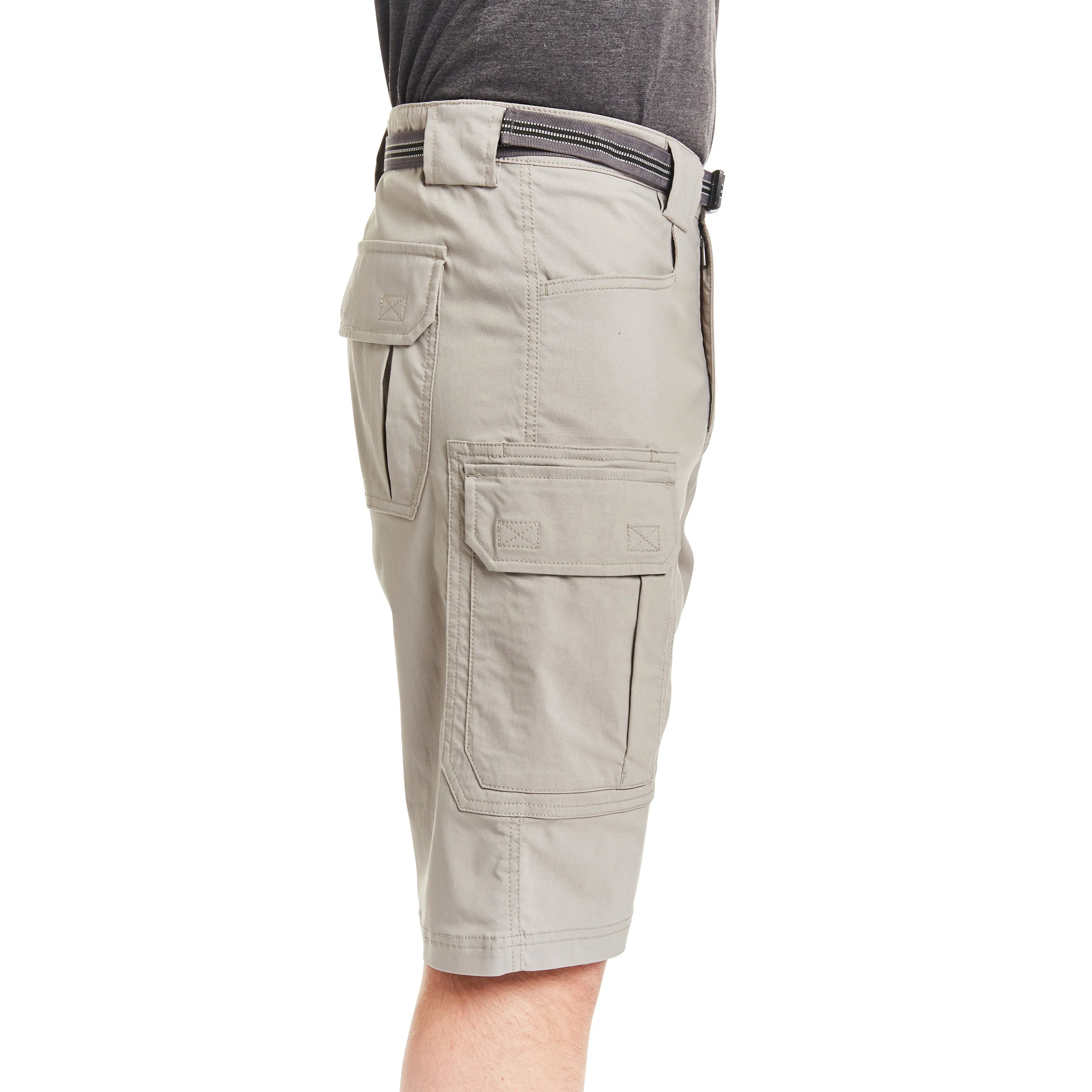 SMITH'S-STRETCH NYLON/SPANDEX BELTED CARGO SHORT
