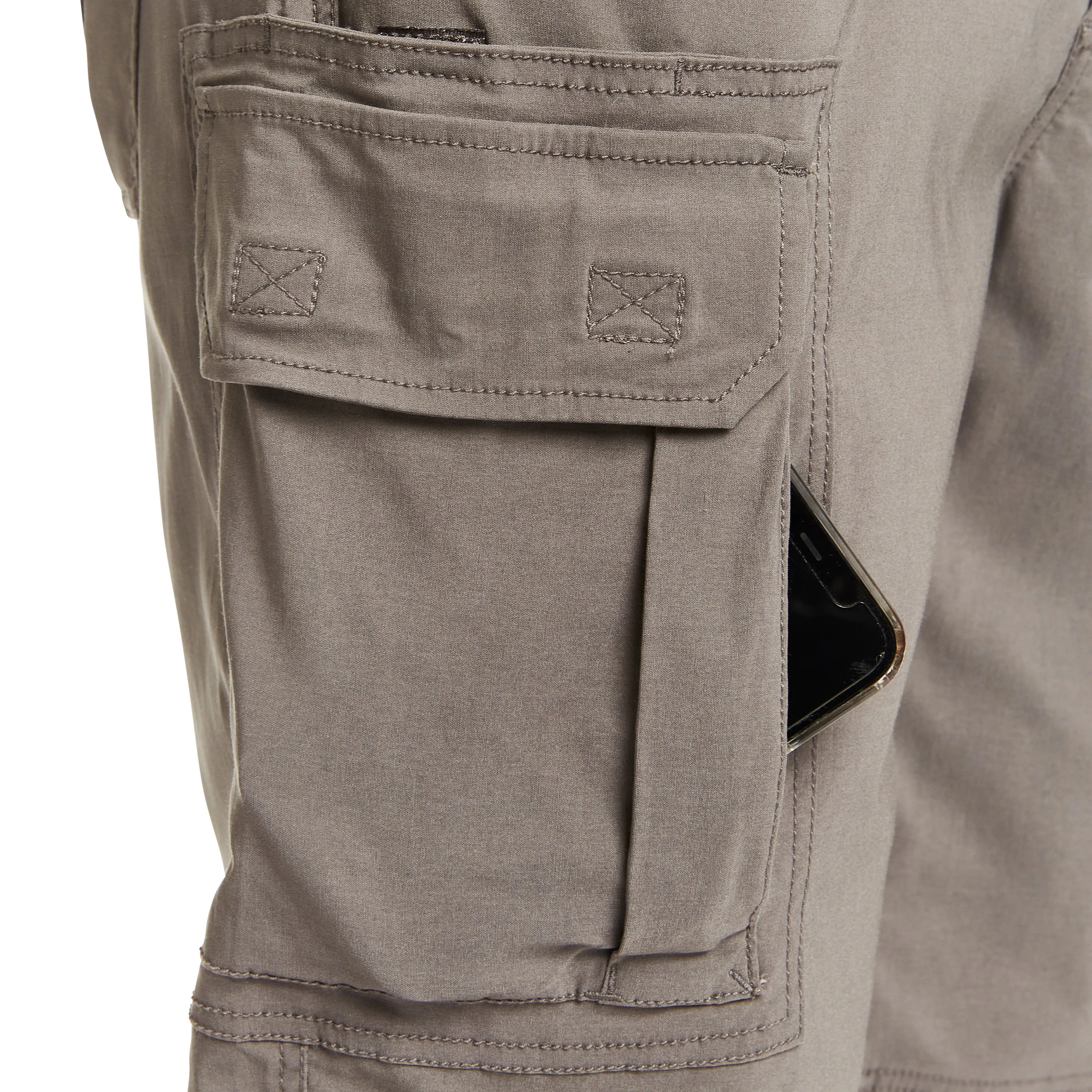 SMITH'S-STRETCH NYLON/SPANDEX BELTED CARGO SHORT
