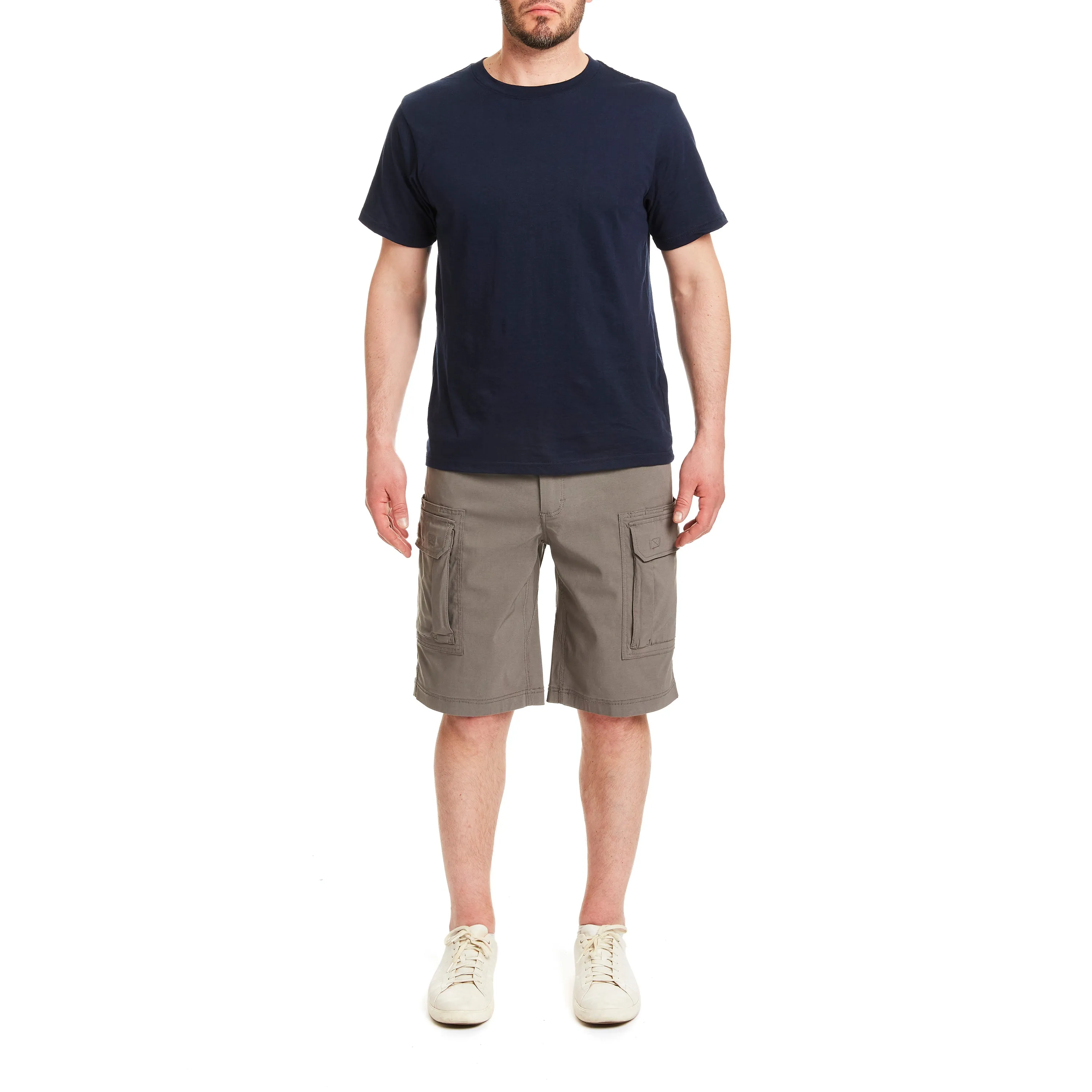 SMITH'S-STRETCH NYLON/SPANDEX BELTED CARGO SHORT