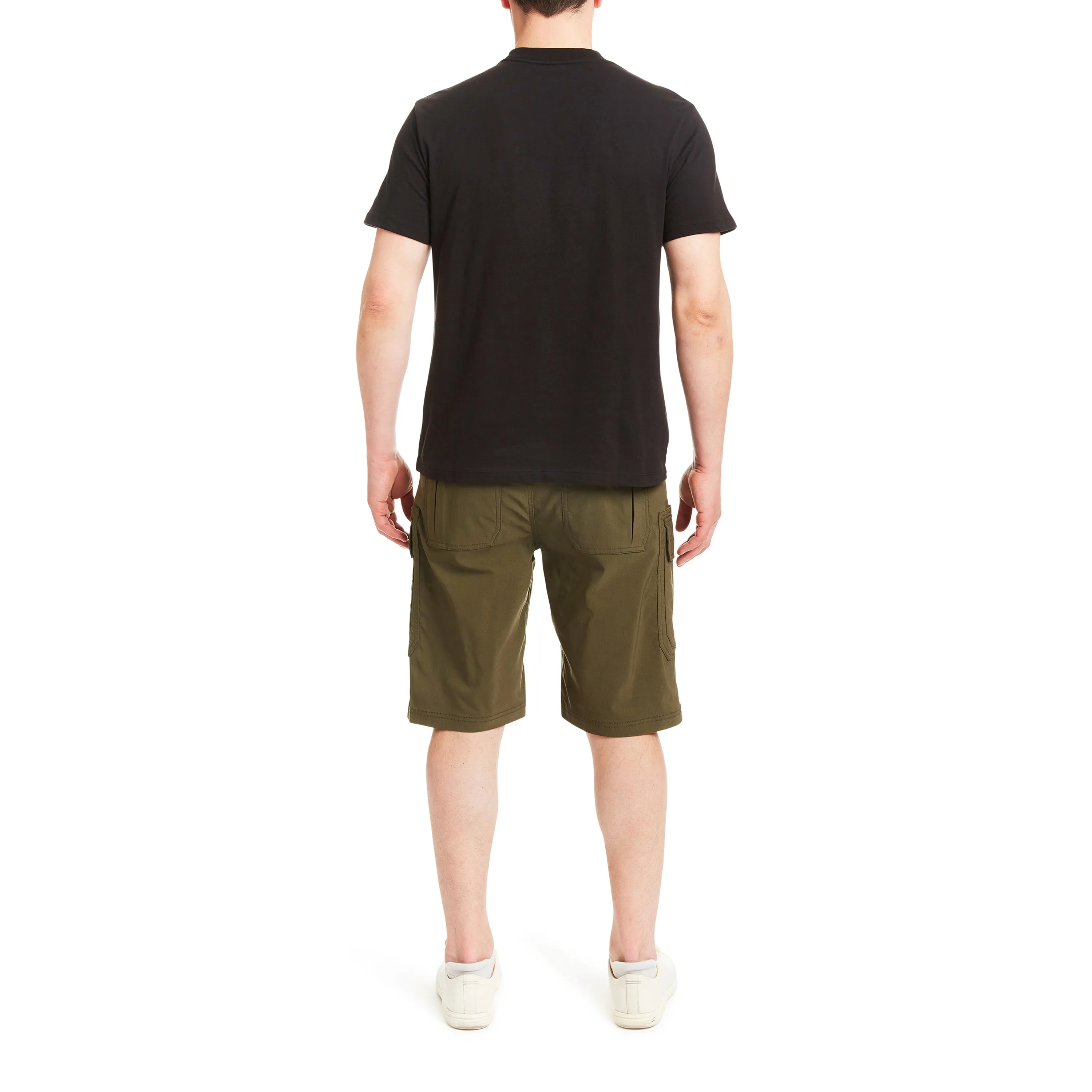 SMITH'S-STRETCH NYLON/SPANDEX BELTED CARGO SHORT