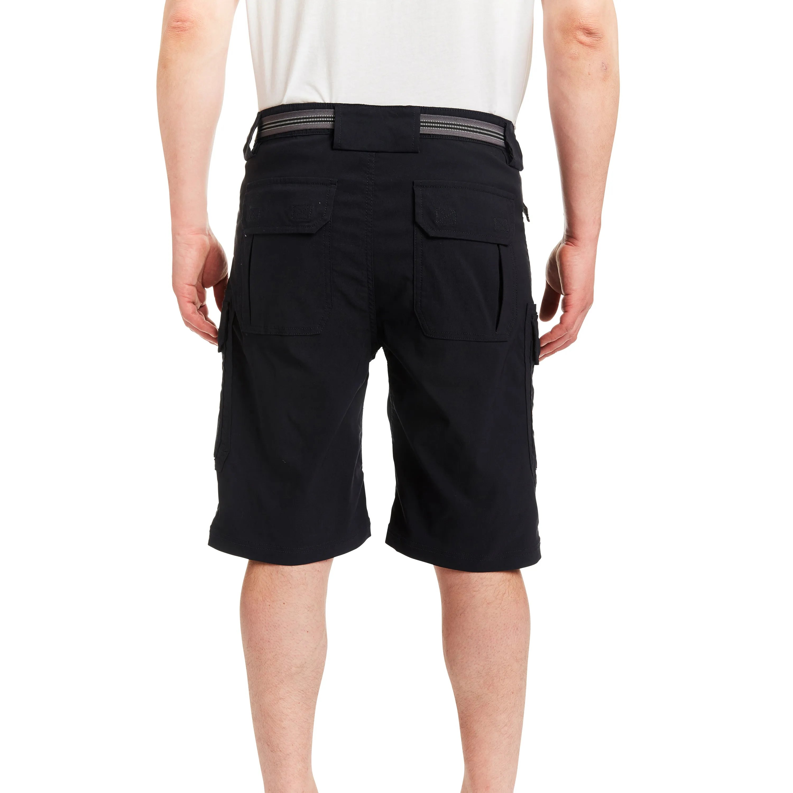 SMITH'S-STRETCH NYLON/SPANDEX BELTED CARGO SHORT
